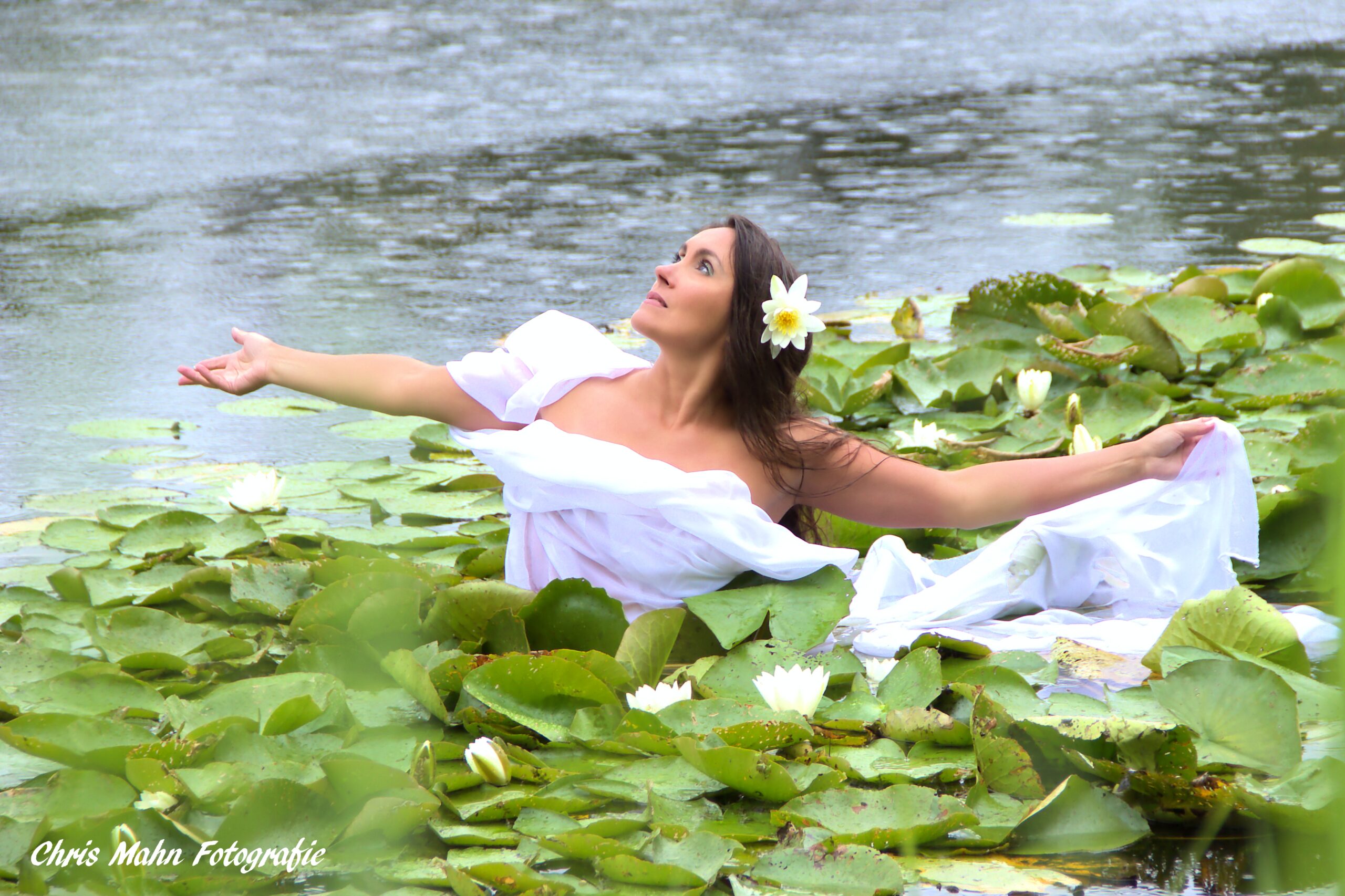watering the lilies 9796